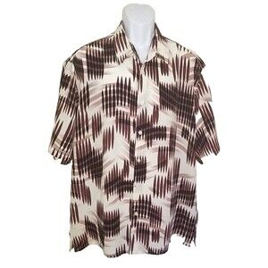 Vintage Bassiri Limited Collection Men's Short Sleeve Button Down Shirt XL  T53